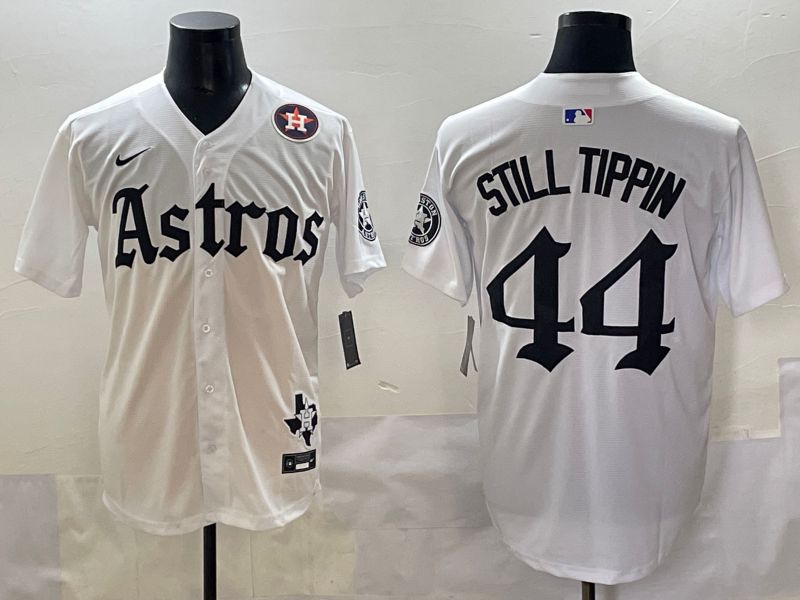 Men 2025 Houston Astros 44 Still Tippin White Five generations Joint Name Nike MLB Jersey style 10